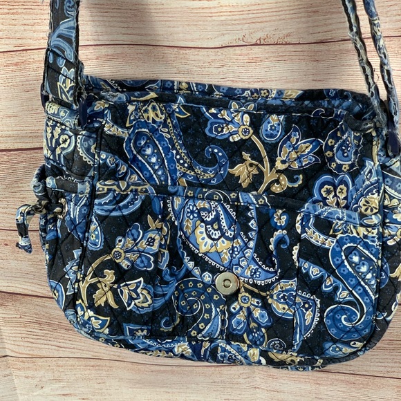 Vera Bradley Windsor Navy Fold Over Bag - Picture 4 of 9